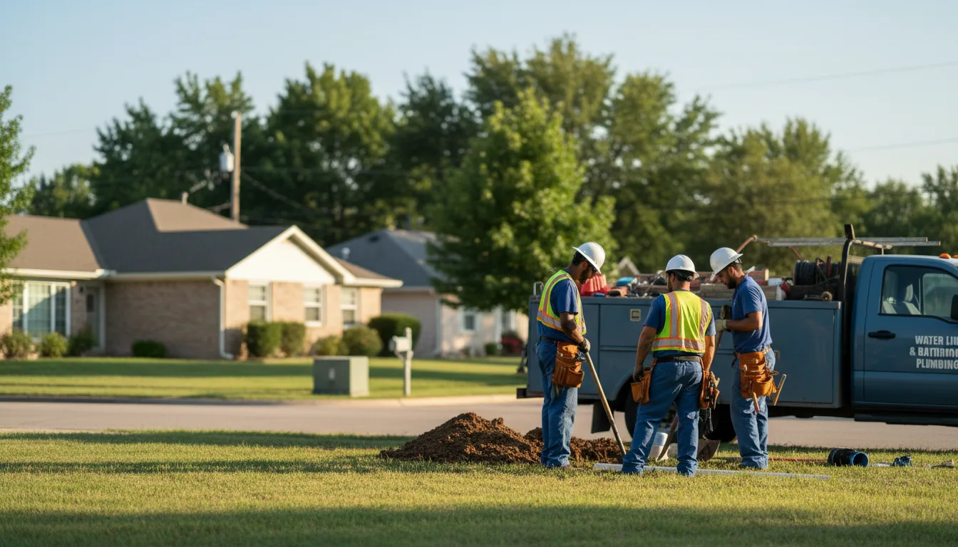 Residential water line and bathroom plumbing service in Fort Bliss, TX